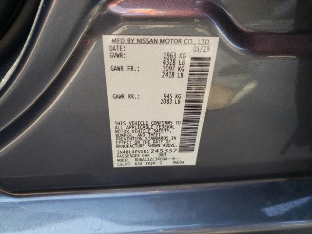 Photo 9 VIN: 1N4BL4EVXKC245357 - NISSAN ALTIMA SL 