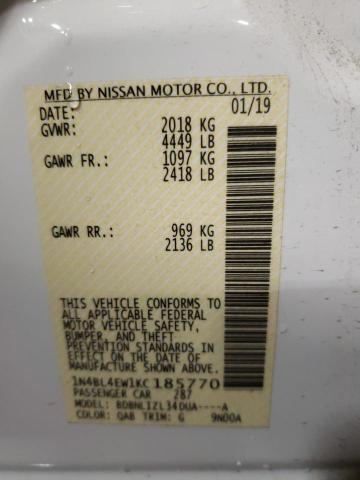 Photo 9 VIN: 1N4BL4EW1KC185770 - NISSAN ALTIMA SL 