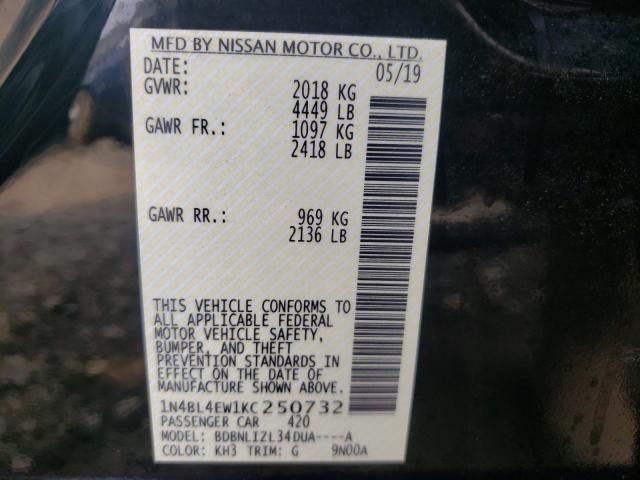 Photo 9 VIN: 1N4BL4EW1KC250732 - NISSAN ALTIMA SL 