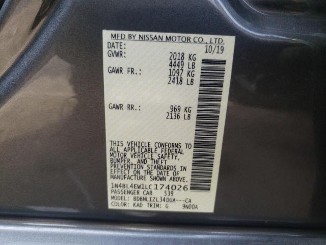 Photo 9 VIN: 1N4BL4EW1LC174026 - NISSAN ALTIMA 