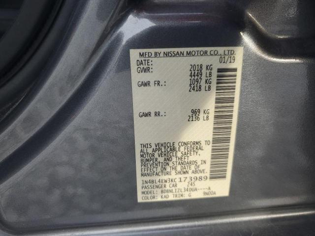 Photo 11 VIN: 1N4BL4EW3KC173989 - NISSAN ALTIMA SL 