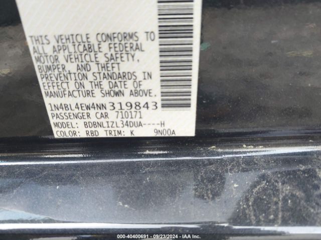 Photo 8 VIN: 1N4BL4EW4NN319843 - NISSAN ALTIMA 