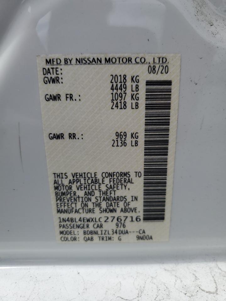 Photo 11 VIN: 1N4BL4EWXLC276716 - NISSAN ALTIMA 