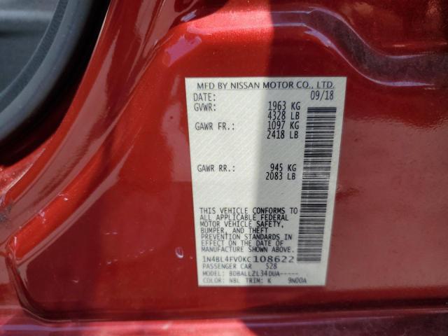 Photo 12 VIN: 1N4BL4FV0KC108622 - NISSAN ALTIMA 