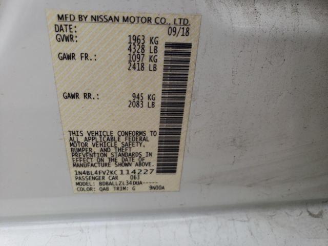 Photo 11 VIN: 1N4BL4FV2KC114227 - NISSAN ALTIMA 