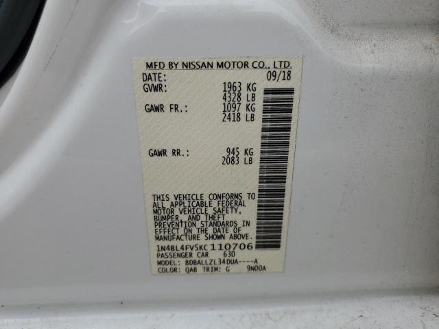 Photo 12 VIN: 1N4BL4FV5KC110706 - NISSAN ALTIMA PLA 