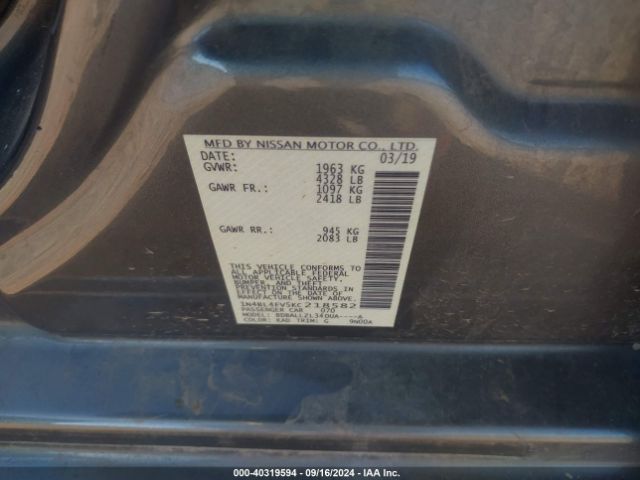 Photo 8 VIN: 1N4BL4FV5KC218582 - NISSAN ALTIMA 