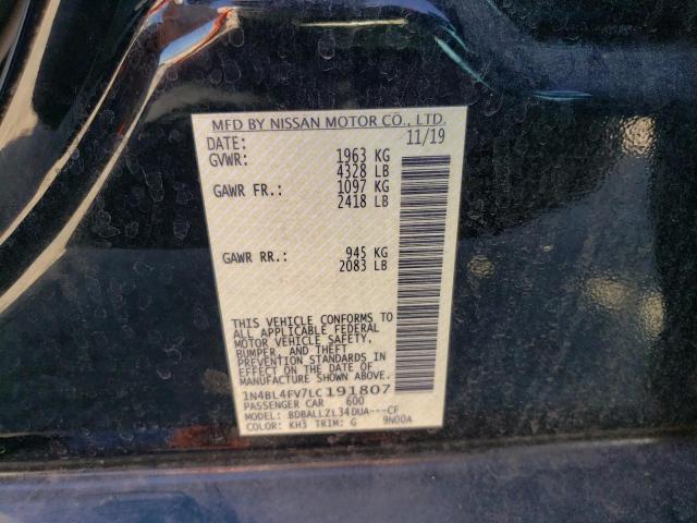 Photo 12 VIN: 1N4BL4FV7LC191807 - NISSAN ALTIMA PLA 