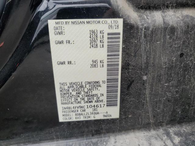 Photo 11 VIN: 1N4BL4FV9KC104617 - NISSAN ALTIMA PLA 