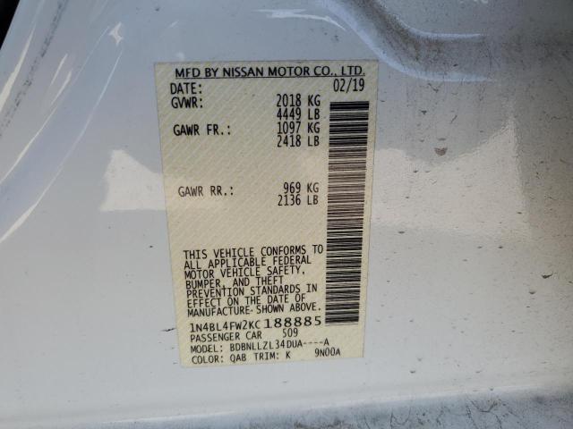 Photo 11 VIN: 1N4BL4FW2KC188885 - NISSAN ALTIMA PLA 