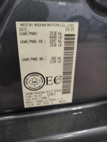 Photo 11 VIN: 1N4BL4FW5KN327394 - NISSAN ALTIMA PLA 