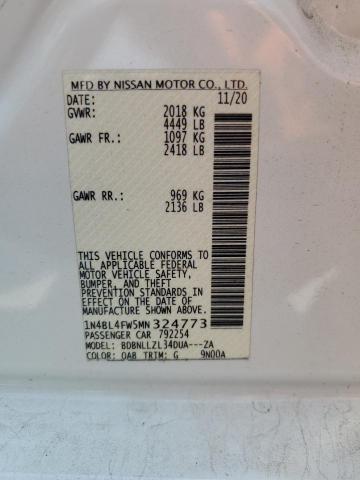 Photo 11 VIN: 1N4BL4FW5MN324773 - NISSAN ALTIMA PLA 