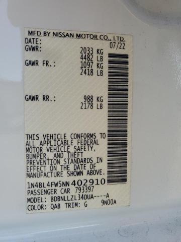 Photo 11 VIN: 1N4BL4FW5NN402910 - NISSAN ALTIMA PLA 