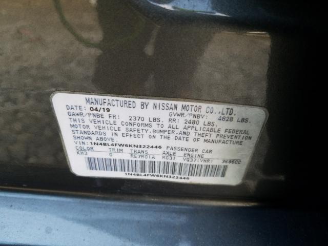 Photo 9 VIN: 1N4BL4FW6KN322446 - NISSAN ALTIMA PLA 