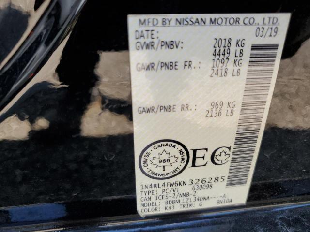 Photo 12 VIN: 1N4BL4FW6KN326285 - NISSAN ALTIMA PLA 