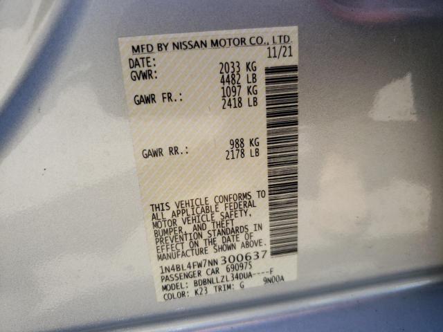 Photo 9 VIN: 1N4BL4FW7NN300637 - NISSAN ALTIMA PLA 