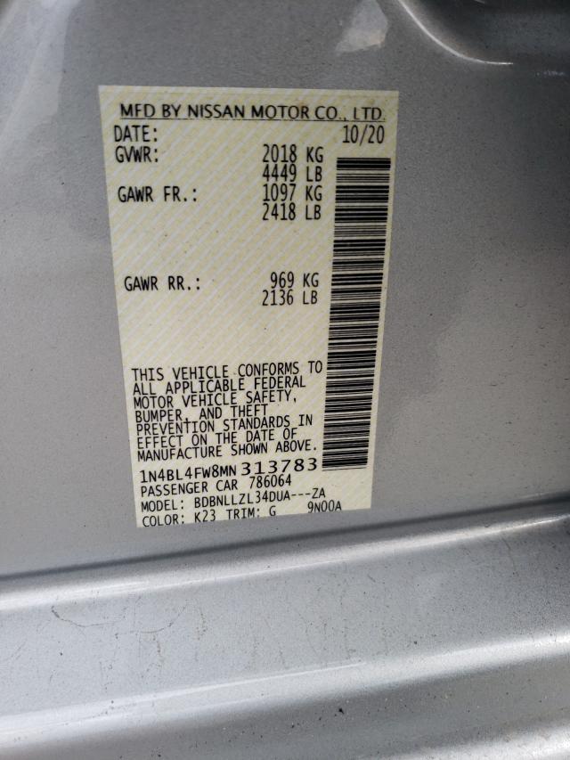 Photo 9 VIN: 1N4BL4FW8MN313783 - NISSAN ALTIMA PLA 