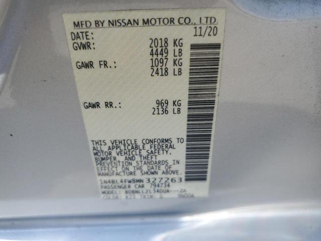 Photo 11 VIN: 1N4BL4FW8MN327263 - NISSAN ALTIMA 