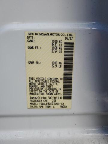 Photo 11 VIN: 1N4BZ0CP4HC309610 - NISSAN LEAF 