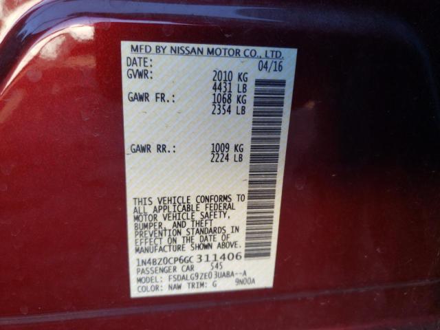 Photo 11 VIN: 1N4BZ0CP6GC311406 - NISSAN LEAF 