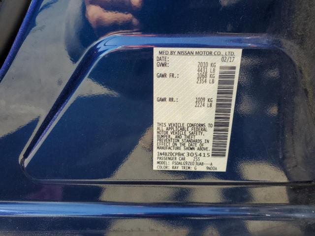 Photo 11 VIN: 1N4BZ0CP8HC305415 - NISSAN LEAF 