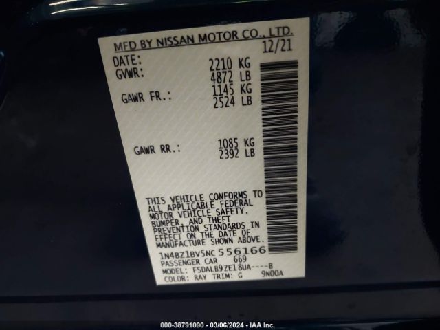 Photo 8 VIN: 1N4BZ1BV5NC556166 - NISSAN LEAF 