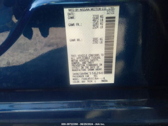 Photo 8 VIN: 1N4BZ1BV8NC556260 - NISSAN LEAF 