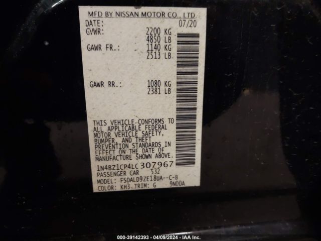 Photo 8 VIN: 1N4BZ1CP4LC307967 - NISSAN LEAF 