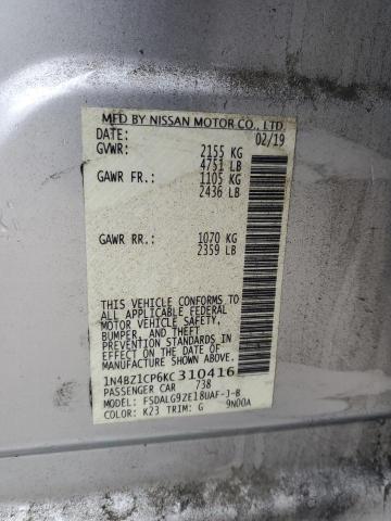 Photo 11 VIN: 1N4BZ1CP6KC310416 - NISSAN LEAF 