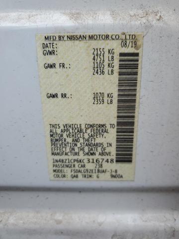 Photo 12 VIN: 1N4BZ1CP6KC316748 - NISSAN LEAF 