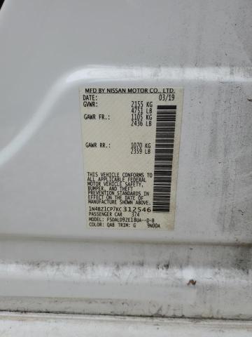 Photo 12 VIN: 1N4BZ1CP7KC312546 - NISSAN LEAF 