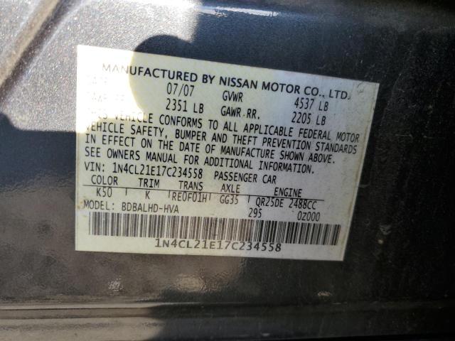 Photo 11 VIN: 1N4CL21E17C234558 - NISSAN ALTIMA HYB 