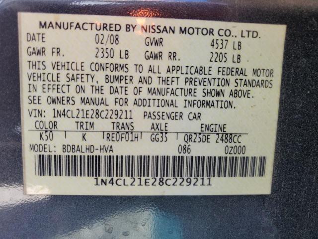 Photo 11 VIN: 1N4CL21E28C229211 - NISSAN ALTIMA HYB 