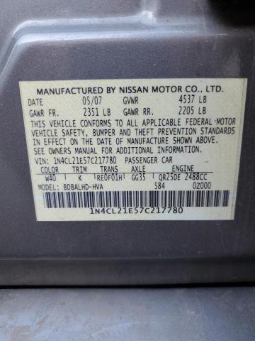 Photo 11 VIN: 1N4CL21E57C217780 - NISSAN ALTIMA 