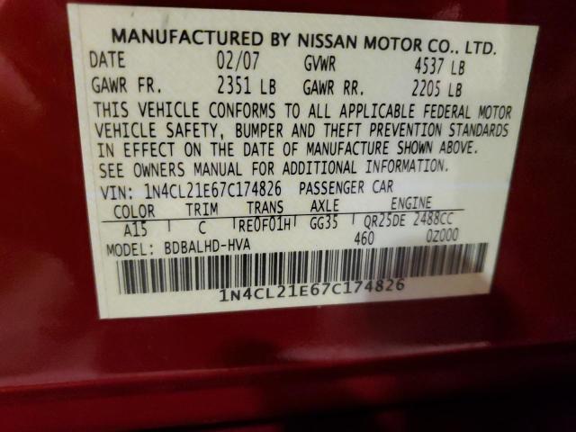 Photo 11 VIN: 1N4CL21E67C174826 - NISSAN ALTIMA 