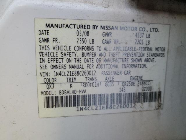 Photo 11 VIN: 1N4CL21E88C260012 - NISSAN ALTIMA HYB 