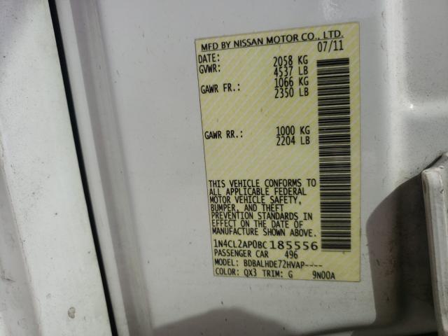 Photo 9 VIN: 1N4CL2AP0BC185556 - NISSAN ALTIMA HYB 