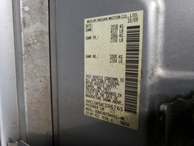 Photo 9 VIN: 1N4CL2AP1AC106765 - NISSAN ALTIMA HYB 