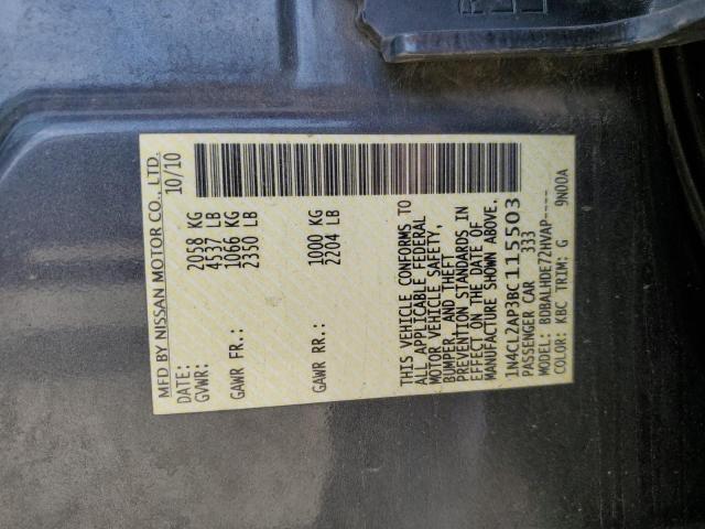 Photo 11 VIN: 1N4CL2AP3BC115503 - NISSAN ALTIMA HYB 