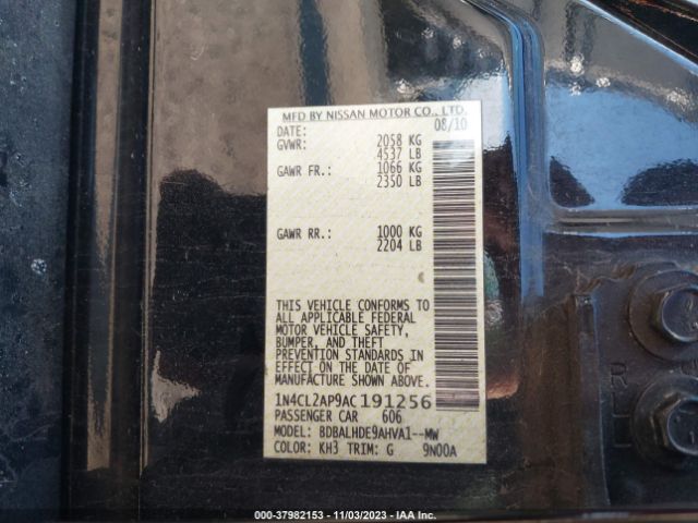 Photo 8 VIN: 1N4CL2AP9AC191256 - NISSAN ALTIMA HYBRID 