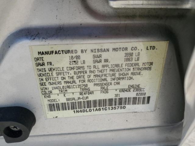 Photo 11 VIN: 1N4DL01A61C135750 - NISSAN ALTIMA GXE 