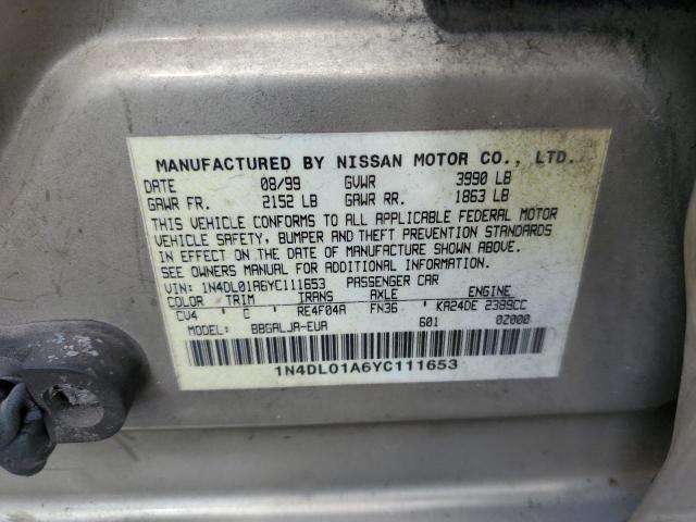 Photo 11 VIN: 1N4DL01A6YC111653 - NISSAN ALTIMA XE 