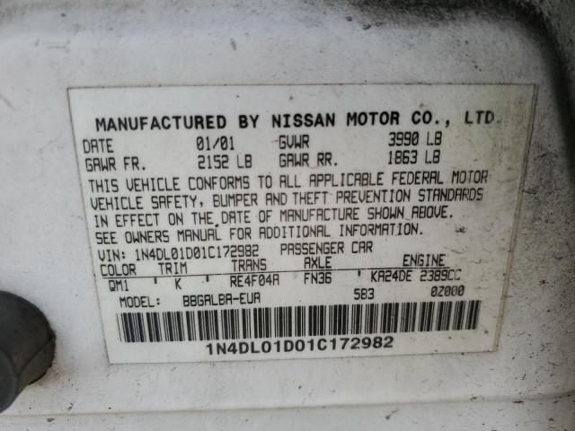 Photo 11 VIN: 1N4DL01D01C172982 - NISSAN ALTIMA XE 