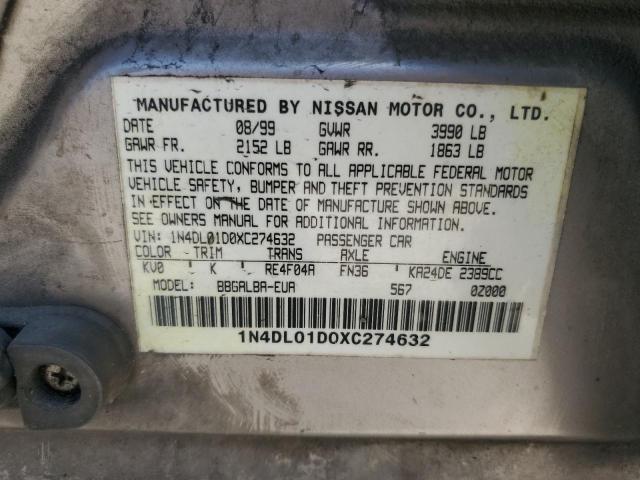 Photo 11 VIN: 1N4DL01D0XC274632 - NISSAN ALTIMA XE 