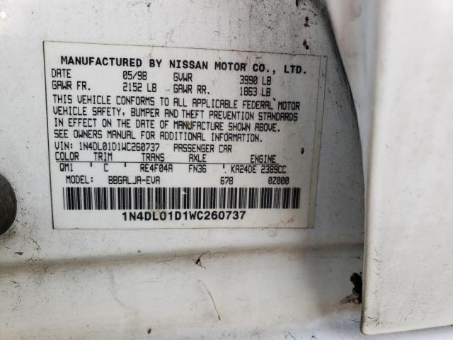 Photo 11 VIN: 1N4DL01D1WC260737 - NISSAN ALTIMA XE 