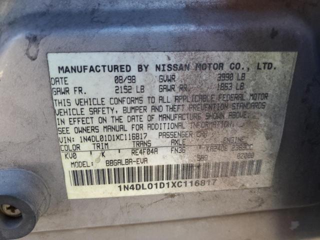 Photo 11 VIN: 1N4DL01D1XC116817 - NISSAN ALTIMA 