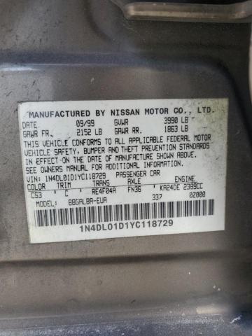 Photo 12 VIN: 1N4DL01D1YC118729 - NISSAN ALTIMA 