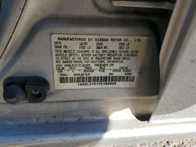 Photo 11 VIN: 1N4DL01D1YC162925 - NISSAN ALTIMA XE 