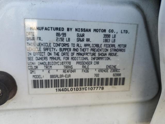 Photo 11 VIN: 1N4DL01D3YC107778 - NISSAN ALTIMA XE 