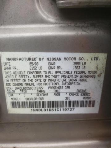 Photo 11 VIN: 1N4DL01D51C119727 - NISSAN ALTIMA 